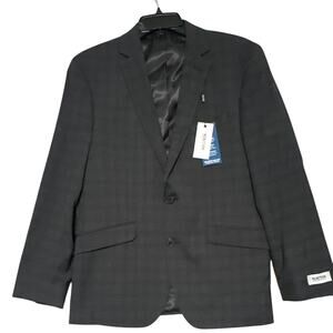 Kenneth Cole Reaction Suit Jacket Men 38S Charcoal Ready Flex Slim Fit Blazer
